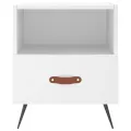 Tables de chevet 2 pcs blanc 40x35x47,5 cm bois d’ingénierie