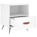 Tables de chevet 2 pcs blanc 40x35x47,5 cm bois d’ingénierie