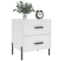 Tables de chevet 2 pcs blanc 40x35x47,5 cm bois d’ingénierie