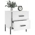 Tables de chevet 2 pcs blanc 40x35x47,5 cm bois d’ingénierie