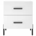 Tables de chevet 2 pcs blanc 40x35x47,5 cm bois d’ingénierie