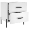 Tables de chevet 2 pcs blanc 40x35x47,5 cm bois d’ingénierie