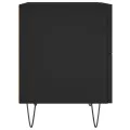 Tables de chevet 2 pcs noir 40x35x47,5 cm bois d’ingénierie
