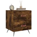 Tables de chevet 2pcs chêne fumé 40x35x47,5cm bois d’ingénierie