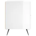 Table de chevet blanc brillant 40x35x47,5 cm bois d’ingénierie