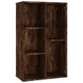 Bibliothèque/Buffet chêne fumé 50x25x80 cm bois d'ingénierie