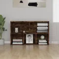 Bibliothèque/Buffet chêne fumé 50x25x80 cm bois d'ingénierie