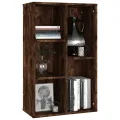 Bibliothèque/Buffet chêne fumé 50x25x80 cm bois d'ingénierie