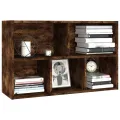 Bibliothèque/Buffet chêne fumé 50x25x80 cm bois d'ingénierie