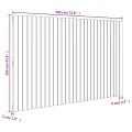 Tête de lit murale Noir 185x3x110 cm Bois massif de pin
