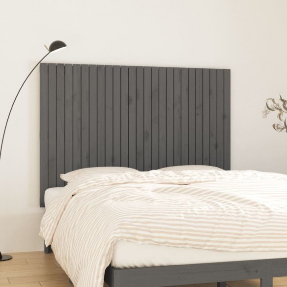 Tête de lit murale Gris 159,5x3x110 cm Bois massif de pin