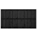 Tête de lit murale Noir 166x3x90 cm Bois massif de pin