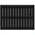 Tête de lit murale Noir 82,5x3x60 cm Bois massif de pin