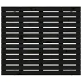 Tête de lit murale Noir 96x3x91,5 cm Bois massif de pin