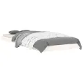 Cadre de lit blanc 75x190 cm petit simple bois massif de pin