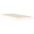 Cadre de lit blanc 75x190 cm petit simple bois massif de pin