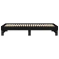 Lit coulissant Noir 2x(80x200) cm Bois de pin massif
