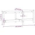 Table basse Blanc 118x63x45 cm Bois massif de pin