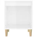 Tables de chevet 2 pcs Blanc brillant 40x35x50 cm