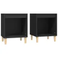 Tables de chevet 2 pcs Noir 40x35x50 cm