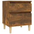 Tables de chevet 2 pcs Chêne fumé 40x35x50 cm