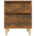 Tables de chevet 2 pcs Chêne fumé 40x35x50 cm