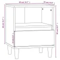 Tables de chevet 2 pcs Blanc brillant 40x35x50 cm