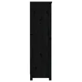 Bibliothèque Noir 80x35x126 cm Bois de pin massif