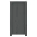 Bibliothèque Gris 80x35x68 cm Bois de pin massif