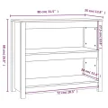 Bibliothèque Gris 80x35x68 cm Bois de pin massif