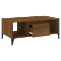 Table basse Chêne marron 90x50x36,5 cm Bois d'ingénierie