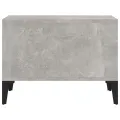 Table basse Gris béton 60x50x36,5 cm Bois d'ingénierie