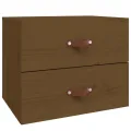 Tables de chevet murales 2 pcs Marron miel 50x36x40 cm