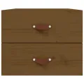 Tables de chevet murales 2 pcs Marron miel 50x36x40 cm