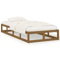 Cadre de lit Marron miel 100x200 cm Bois massif