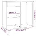 Armoire cosmétique Sonoma gris 80x40x75 cm Bois d'ingénierie