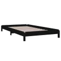 Lit empilable Noir 90x200 cm Bois de pin massif