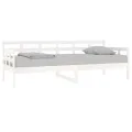 Lit de jour blanc bois de pin massif 80x200 cm