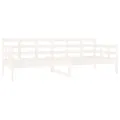 Lit de jour blanc bois de pin massif 80x200 cm