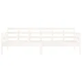 Lit de jour blanc bois de pin massif 80x200 cm