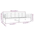 Lit de jour blanc bois de pin massif 80x200 cm