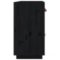 Buffet Noir 98,5x40x75 cm Bois massif de pin