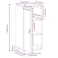 Buffet Marron miel 34x40x75 cm Bois massif de pin
