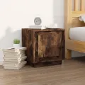 Tables de chevet 2 pcs chêne fumé 44x35x45 cm bois d'ingénierie