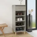 Armoire à chaussures Gris béton 40x36x105 cm Bois d'ingénierie