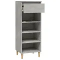 Armoire à chaussures Gris béton 40x36x105 cm Bois d'ingénierie
