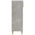Armoire à chaussures Gris béton 40x36x105 cm Bois d'ingénierie