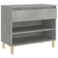Armoire à chaussures Gris béton 70x36x60 cm Bois d'ingénierie