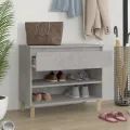 Armoire à chaussures Gris béton 70x36x60 cm Bois d'ingénierie