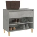 Armoire à chaussures Gris béton 70x36x60 cm Bois d'ingénierie